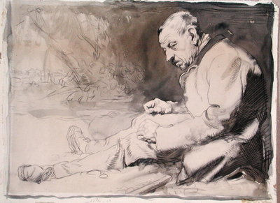 Study of an Old Man by Sir William Orpen - print