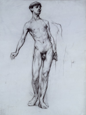 Nude Young Man by Sir William Orpen - print
