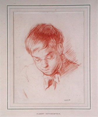 Portrait of Albert Rothenstein by Sir William Orpen - print
