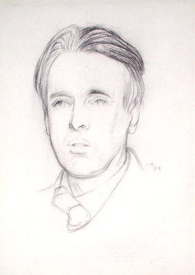 Portrait of W. B. Yeats by Sir William Rothenstein - print