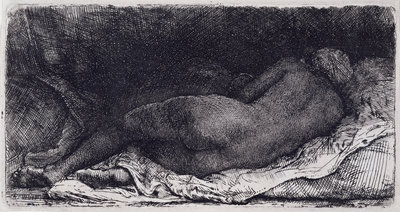 Negress Lying Down, 1658 by Rembrandt Harmensz. van Rijn - print