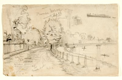 Thames at Barnes, 1886 by John Atkinson Grimshaw - print