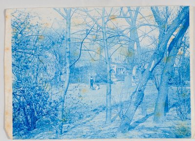 Elaine and Lancelot Grimshaw in the grounds of Knostrop Hall by British Photographer - print