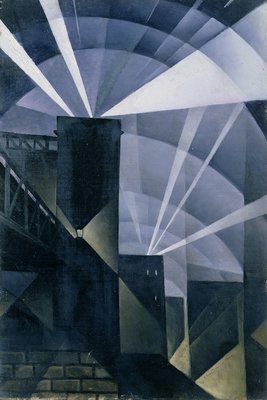 The First Searchlights at Charing Cross, 1914 by Christopher Richard Wynne Nevinson - print