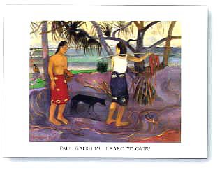 Cheap I Raro Te Oviri print by Paul Gauguin