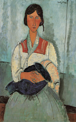 La Gitana E Il Bambino by Amedeo Modigliani - print