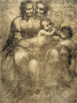 La Vergine S.Anna Col Bambino by Leonardo - print