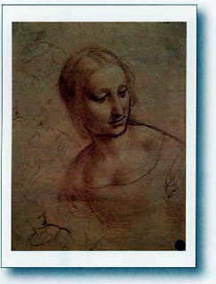 Busto Di Giovane Donna by Leonardo - print