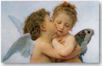 Cheap The First Kiss (Particolare) print by Bouguereau