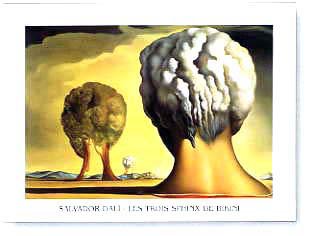 Les Trois Sphinx De Bikini by Salvador Dali - print