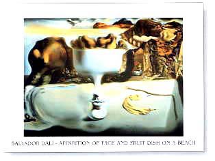 Apparition Of Face And Fruit On A Beach by Salvador Dali - print