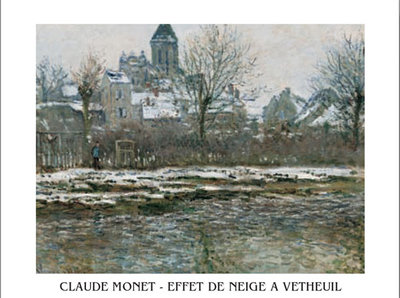 Cheap Effet De Neige A Vethuil print by Claude Monet