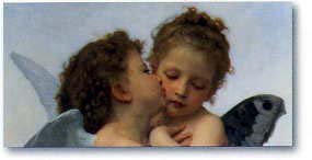 Cheap The First Kiss (Particolare) print by Bouguereau