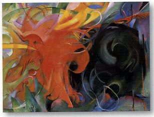 Cheap Kampfende print by Franz Marc