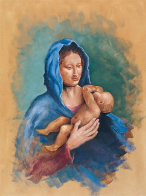 Madonna Col Bambino by Da Venezia - print