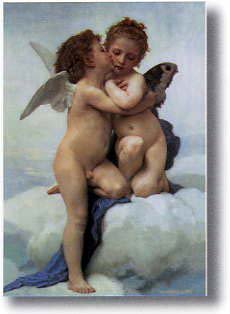 Cheap The First Kiss print by Bouguereau