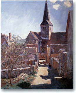 Cheap Bennecourt print by Claude Monet