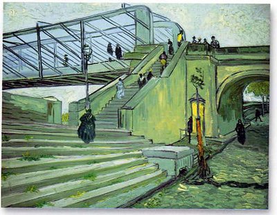 Cheap le pont de trinquetaille print by Vincent Van Gogh