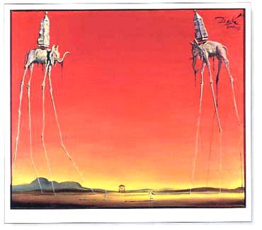 les elephants by Salvador Dali - print