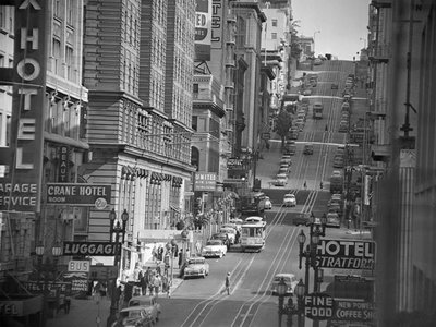 Cheap View of Powell Street in San Francisco print by Anon