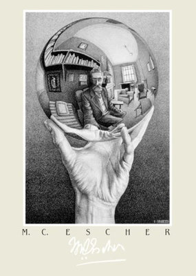 Hand With Globe by Escher - print