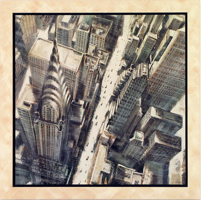 Cheap Aerial View of Chrysler Building print by Matthew Daniels