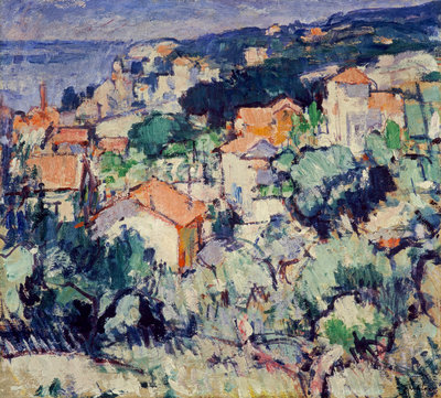 Fine Art Print of Landscape, South of France by Samuel John Peploe
