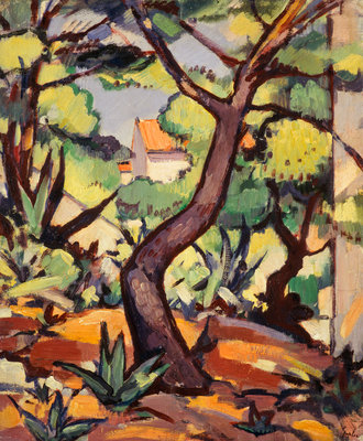 Fine Art Print of Landscape at Cassis by Samuel John Peploe
