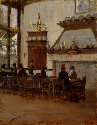 Fine Art Print of The Dutch Cocoa House at the Glasgow International Exhibition of 1888 by Sir John Lavery