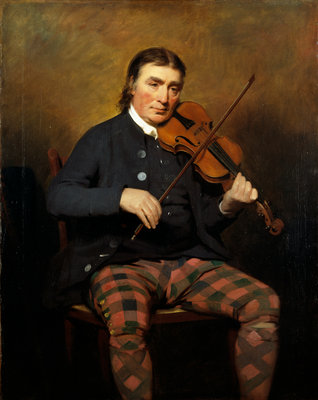 Fine Art Print of Niel Gow, 1727 - 1807. Violinist and composer by Sir Henry Raeburn