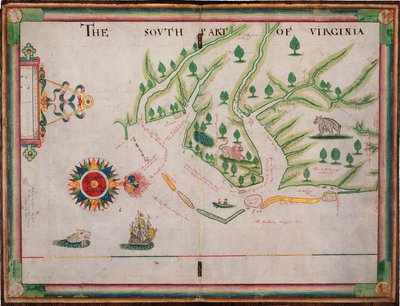 The south part of Virginia, 1657 by Nicholas Comberford - print