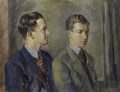 Fine Art Print of Sir Peter Neville Luard Pears; (Edward) Benjamin Britten, Baron Britten by Kenneth Green