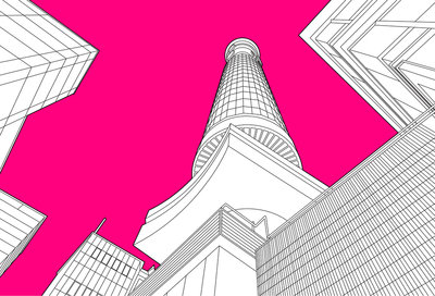 Fine Art Print of Post Office Tower by People Will Always Need Plates