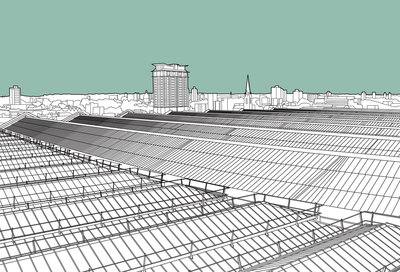 Fine Art Print of Waterloo Station Roof by People Will Always Need Plates