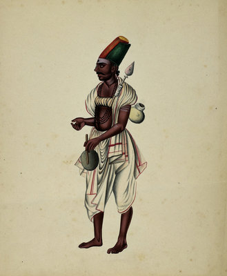 Mullebar Beggar by Indian School - print