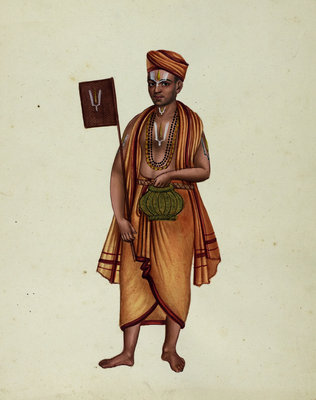 Hindu Beggar by Indian School - print