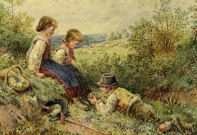 The Bird's Nest by Myles Birket Foster - print