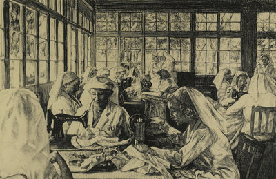 Hospital Supply Depot at Roehampton Club by Ethel Gabain - print