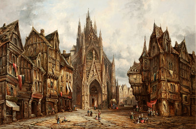 St. Maclou, Rouen, Normandy by Heinrich Schäfer - print
