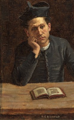 Fine Art Print of The Awakening - Studying Galileo by Reginald Ernest Arnold