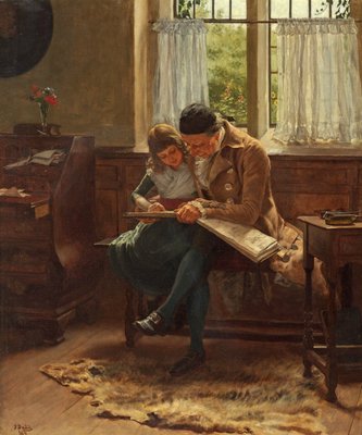 Fine Art Print of The Scrap Book by Frank Dadd