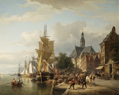 The Harbour Antwerp by Cornelis Christiaan Dommershuijzen - print