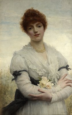 An English Girl (The Wife of the Artist) by Luke Fildes - print