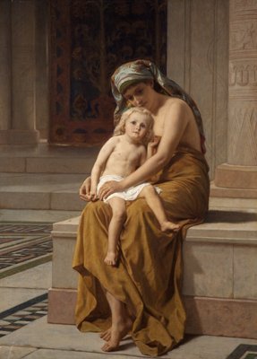 Fine Art Print of Egyptian Woman and Child by Frederick Goodall