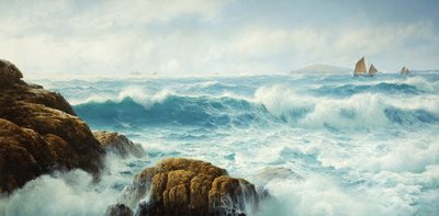 A Breezy Day, Cornwall by David James - print