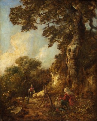 Fine Art Print of A Woodland Scene by George Morland