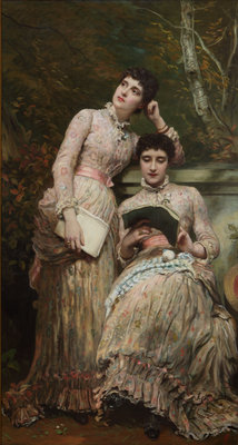 Fine Art Print of Ida and Ethel, the Twin Daughters of J. Searight Esq by James Sant