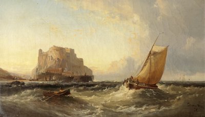 Fine Art Print of Off the Cornish Coast - St. Michael's Mount by James Webb