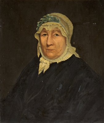 Portrait of Mrs Allan Clark by British School - print