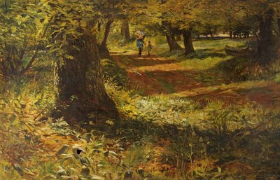 Sunlit Woodland Path by William Morrison Wyllie - print